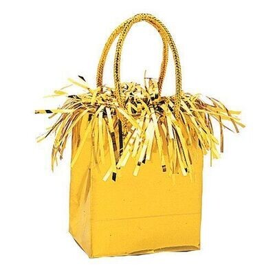 Balloon Bag Weight-Gold-1pkg-3&quot;x2.5&quot;