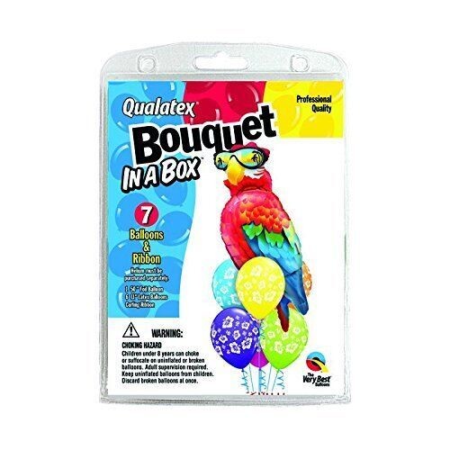 Foil &amp; Latex Balloon Bouquet - Tropical Parrot - 7pc - 11&quot;-50&quot;