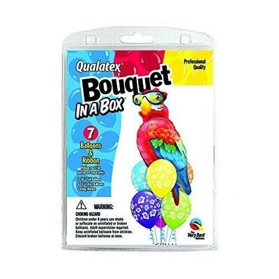 Foil &amp; Latex Balloon Bouquet - Tropical Parrot - 7pc - 11&quot;-50&quot;