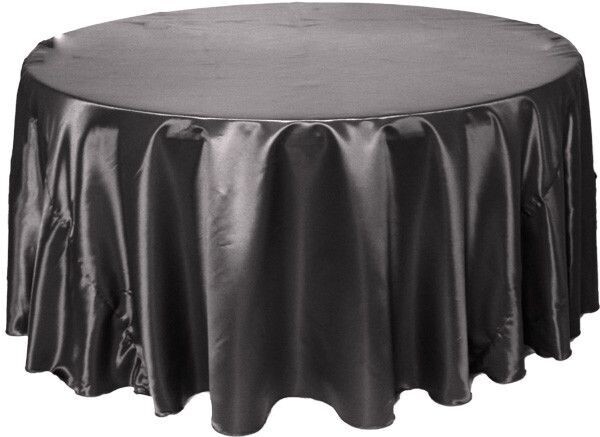 Rental-Round table Cloth-Pintuck Black-120&#39;&#39;-1Day
