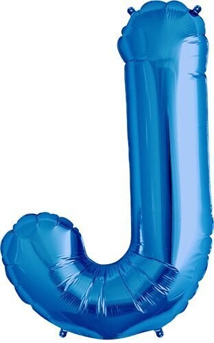 Foil Balloon - Blue J - 34&quot;