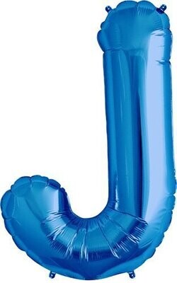 Foil Balloon - Blue J - 34&quot;