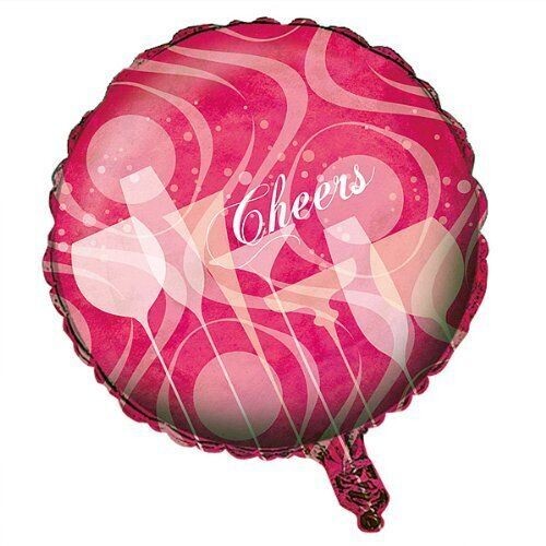 Foil Balloon - Pink Cheers Glasses - 18&quot;