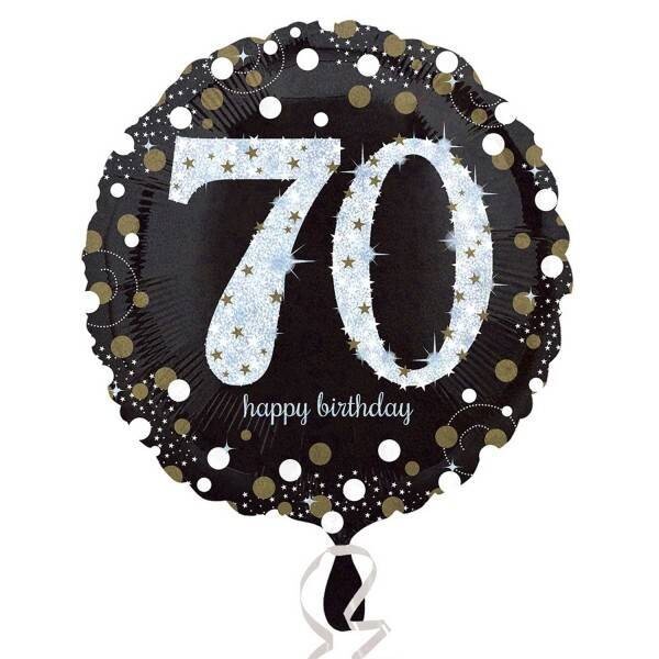 Foil Balloon - 70th Birthday Sparkle - 18&quot;