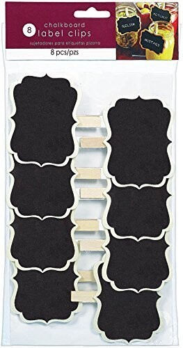 Label Clips-Chalkboard-8pk
