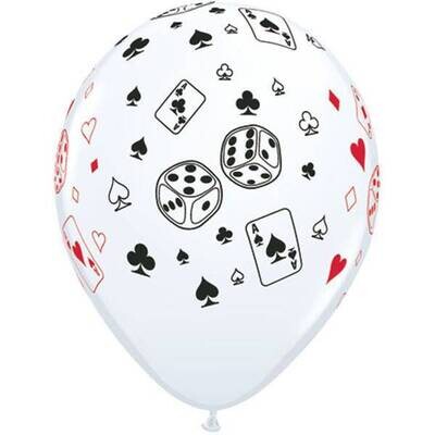 Latex Balloon-Cards &amp; Dice-1pkg-11&quot;