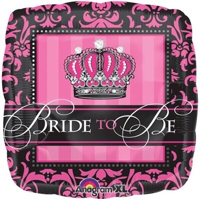Foil Balloon - Crowned Bride To Be - 18&quot;