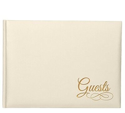 Guest Book-Gold and Ivory-500 Entries