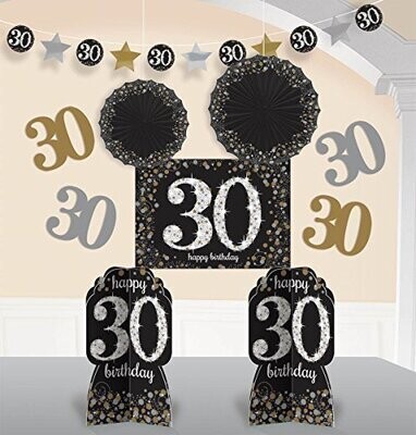Room Decorating Kit-Sparkling 30 Birthday