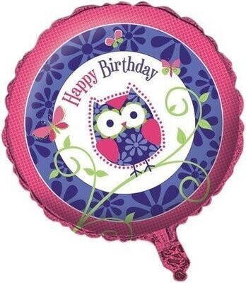 Foil Balloon - Owl Pal Happy Birthday - 18&quot;