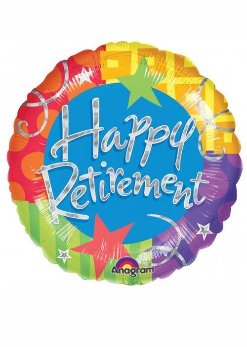 Foil Balloon - Happy Retirement Dots and Stars - 18&quot;