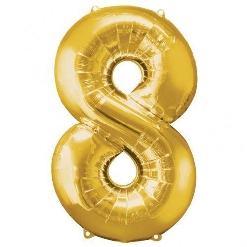Foil Balloon - Gold #8 - 22&quot;x35&quot;