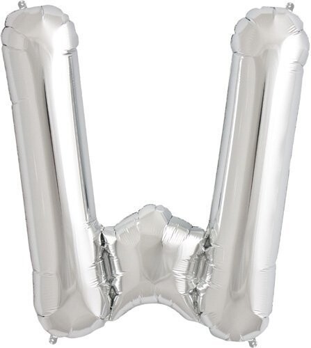 Foil Balloon - Silver - W - 34&#39;&#39;
