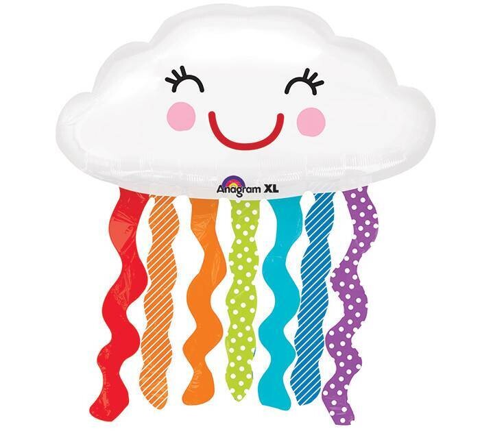 Foil Balloon-Smiling Cloud-Supershape-30&quot;x18&quot;