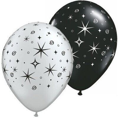 Latex Balloon-Sparkles &amp; Swirls-1pkg-11&quot;