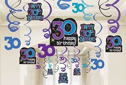 Swirl Decoration-Party Continues 30th Birthday