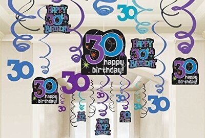Swirl Decoration-Party Continues 30th Birthday
