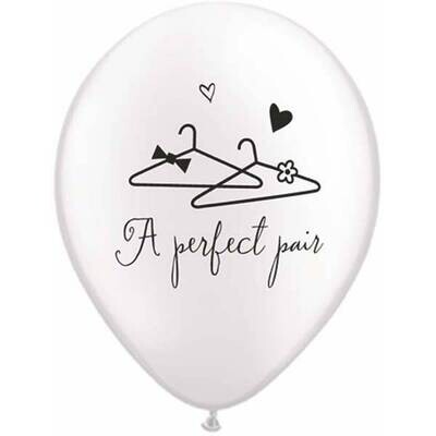 Latex Balloon-A Perfect Pair Pearl White-1pkg-11&quot;