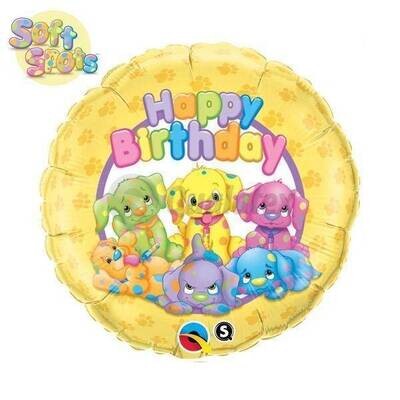 Foil Balloon - Soft Spots Birthday - 18" Foil Balloon - Soft Spots Birthday - 18"