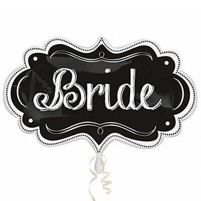 Foil Balloon - Bride Chalkboard - 16&quot;x27&quot;
