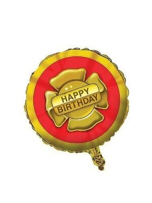 Foil Balloon - Firefighter Happy Birthday - 18&quot;