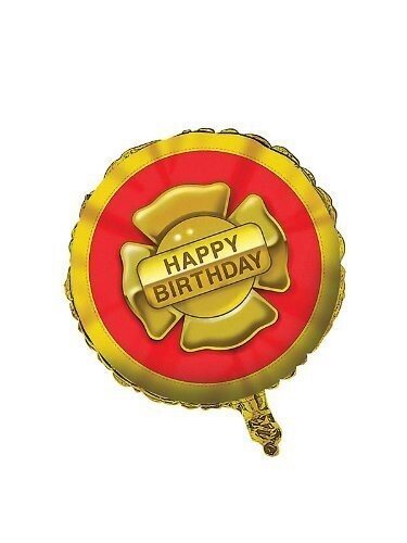 Foil Balloon - Firefighter Happy Birthday - 18&quot;