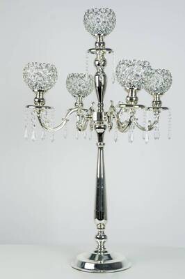 Rental-Candelabras-Silver Crystal-Large-1Day