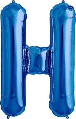 Foil Balloon - Blue H - 34&#39;&#39;