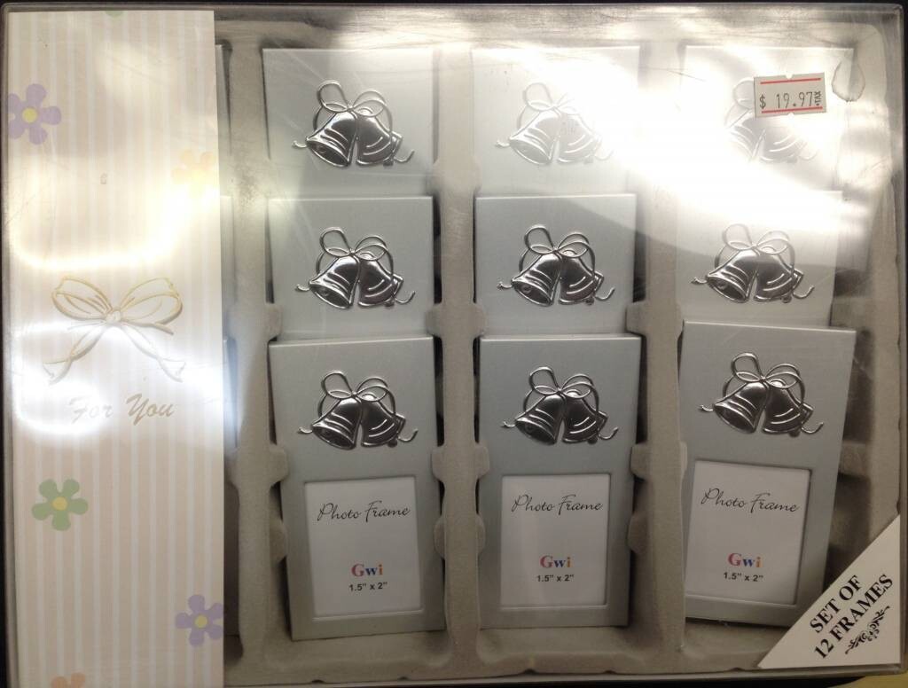 Photo Frames-Wedding Bell-Medal-4&#39;&#39;-12pk
