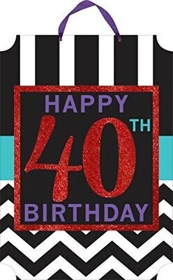 Sign-40 Celebration-w/Glitter