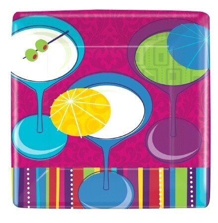 Plates-BEV-Cocktail Hour-8pk-Paper (Discontinued/final Sale)