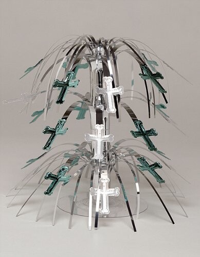 Centerpiece-Cascade-Blue Cross-8.5&#39;&#39; (Seasonal)