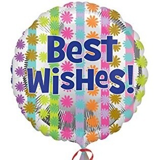 Foil Balloon - Bright Best Wishes - 18&quot;