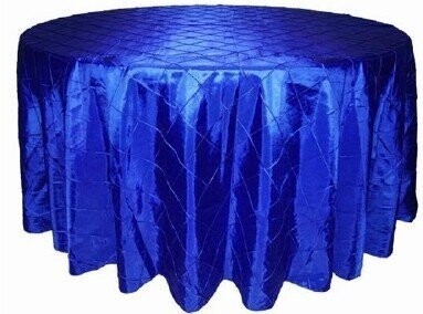 Rental-Round table Cloth-Pintuck Royal Blue-120&#39;&#39;-1Day