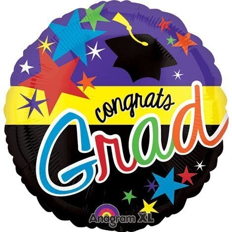 Foil Balloon - Congrats Grad Colorblast - 21&quot;