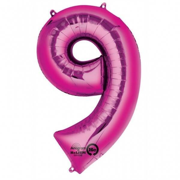Foil Balloon - Pink - #9 - 22&quot;x34&quot;