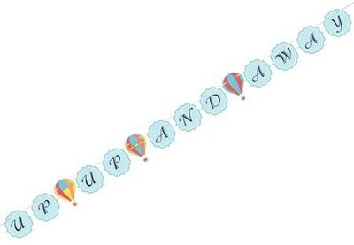 Banner-Up, Up &amp; Away Shaped Ribbon-9.5ft