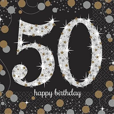 Beverage Napkins-Sparkling Celebration 50
