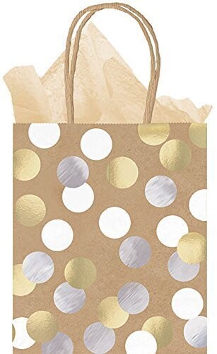 Gift Bag-Median-Metalling Large Confetti (Lrg)-9.5&#39;&#39; x 8&#39;&#39;