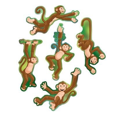 Cutouts-Mini Monkeys-10pkg-6.5&quot;-7&quot;