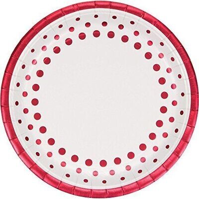 Plates-LN-Sparkle Shine Ruby-8pk-Paper - Discontinued