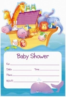 Invitations-Baby Shower Two by Two-8pk