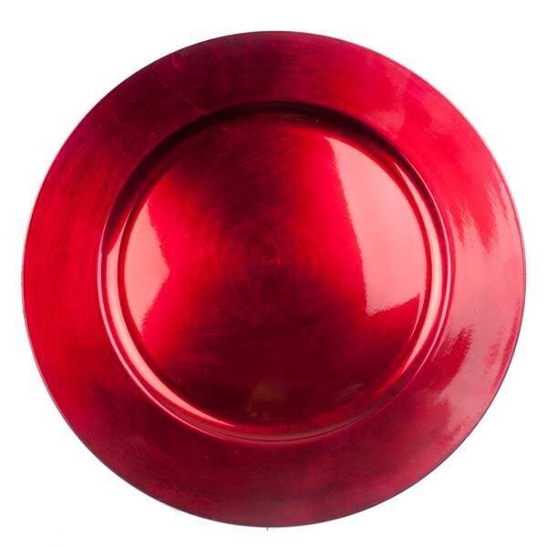 Rental-Red Charger Plate-Individual-1 Day
