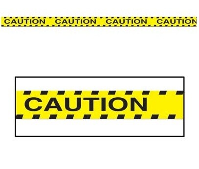 Party Tape - Plastic-Caution Construction - 1pkg - 20ft