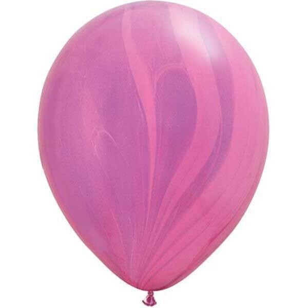 Latex Balloon-Pink Violet Rainbow SuperAgate-1pkg-11&quot;