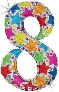 Foil Balloon - Colorful Stars #8 - 40&quot;