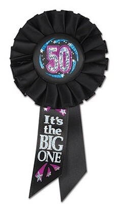 Award Ribbon-50 It&#39;s the Big One-1pkg-6.5&quot;