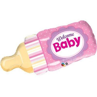 Foil Balloon - Welcome Baby Pink Bottle - 39&quot;