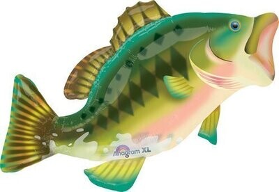 Foil Balloon - Bass Fish - 36&quot;x19&quot;