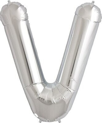 Foil Balloon - Silver - V - 34&#39;&#39;